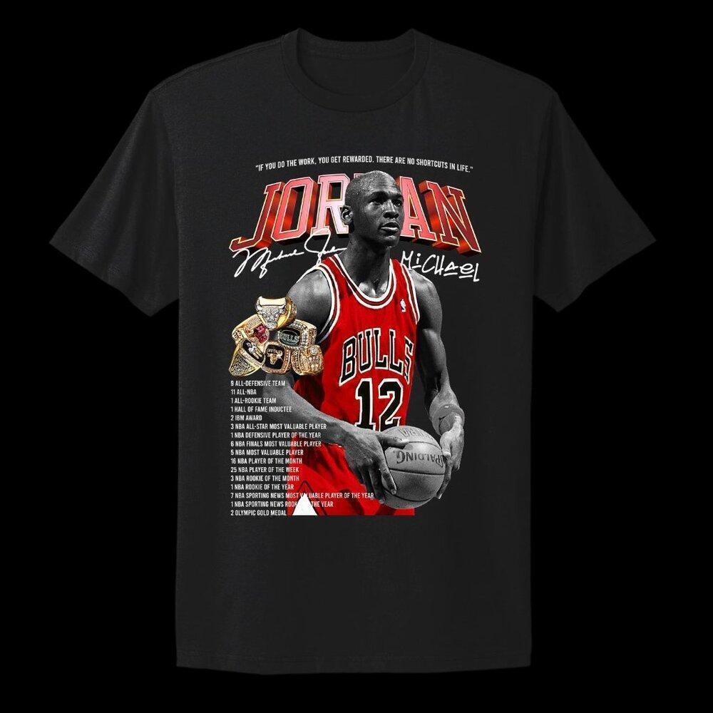 Michael Jordan Chicago Bulls Goat Champion Retro T-Shirt